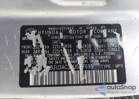 2013 Hyundai Tucson Limited from USA, damaged, VIN KM8JU3AC3DU547695